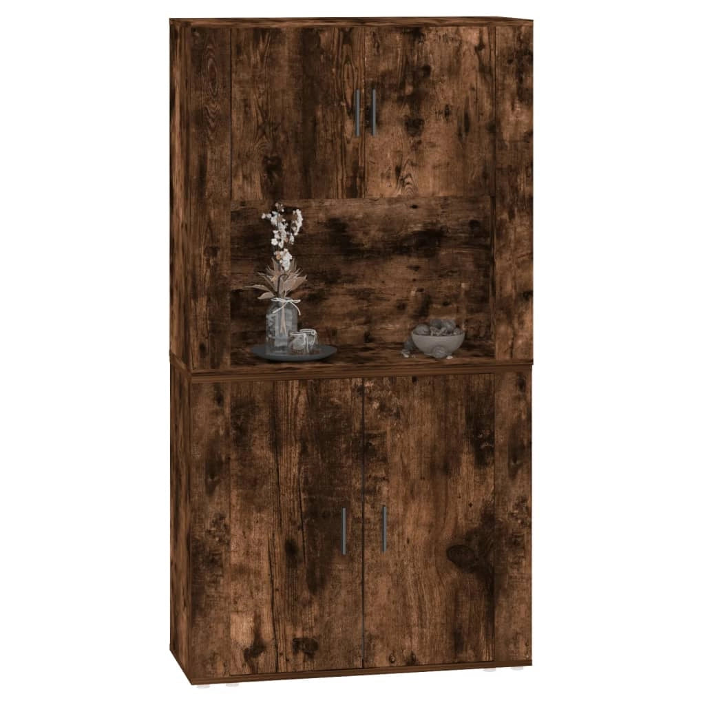 Credenza buffet cassettiera mobile contenitore organizer cucina soggiorno soggiorno legno multistrato marrone 02_0033569