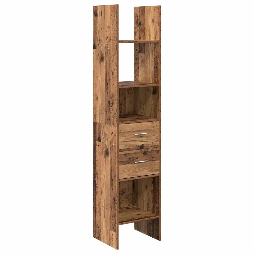 vidaXL Armadio per Libri Legno vecchio 40 x 35 x 180 cm