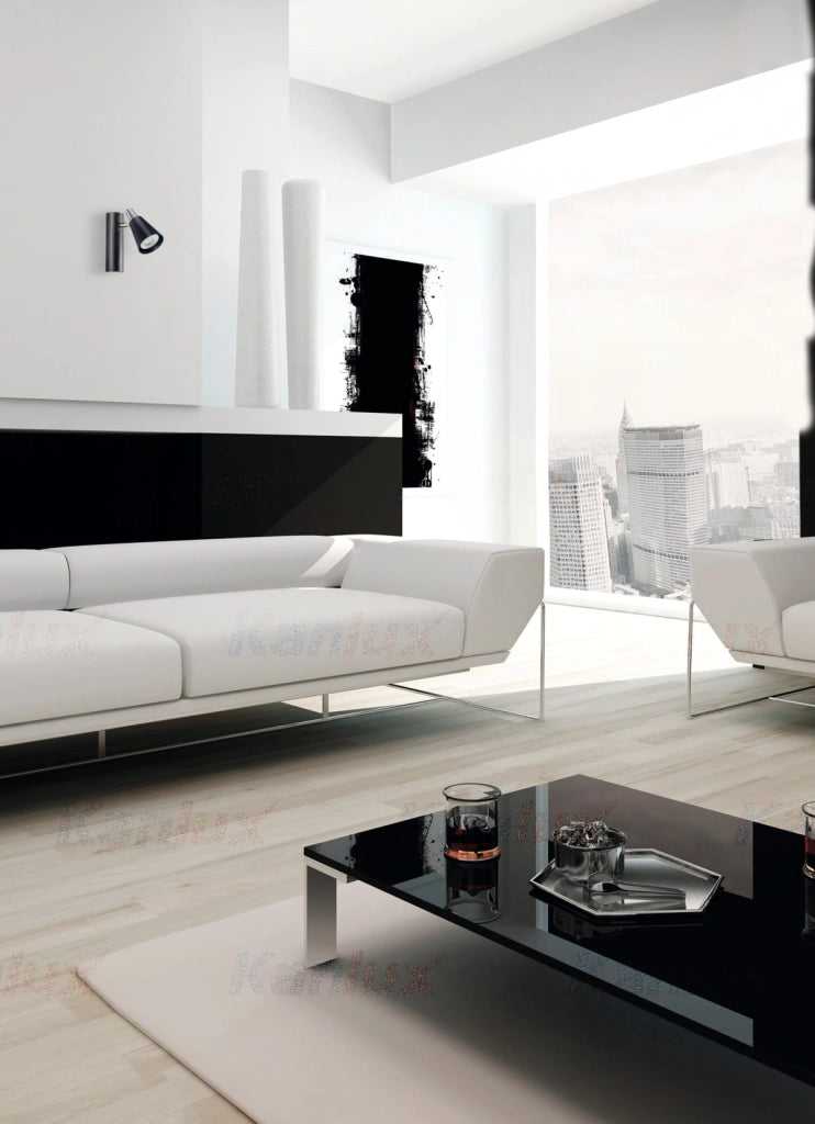 Faretto parete/soffitto Kanlux Sempra 1 luce nero/cromo GU10