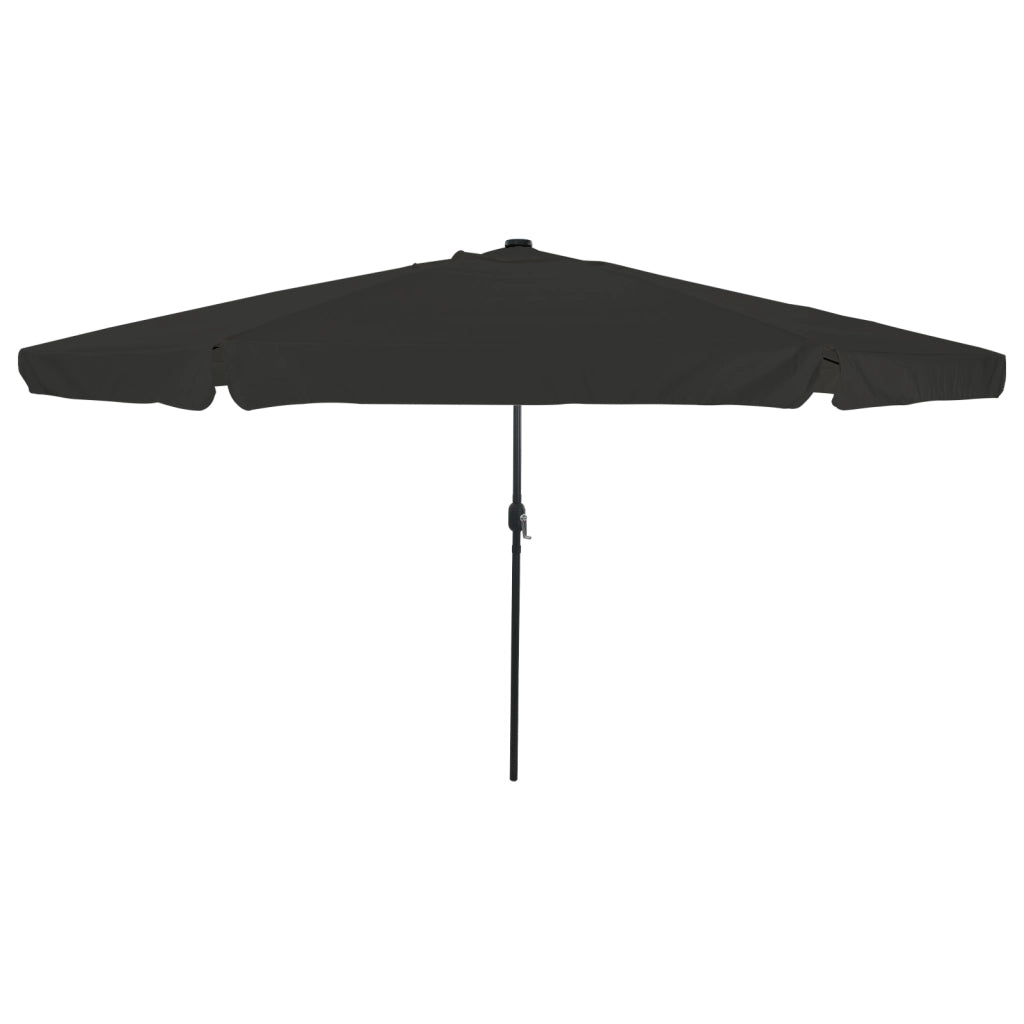 Parasol da Giardino  con Luci LED Ã˜395x245 cm Nero