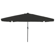 Parasol da Giardino  con Luci LED Ã˜395x245 cm Nero