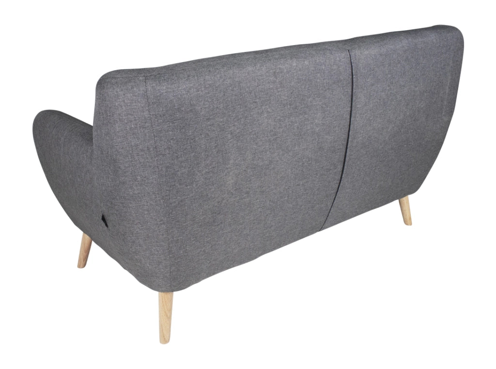 Divano 2 posti in tessuto grigio scuro dallo stile scandinavo - Emily - DI-EM052P