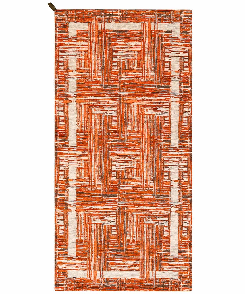 Tappeto moderno BANGKOK ARANCIONE contemporaneo geometrico astratto, passatoia arredo multiuso lavabile antiscivolo cm.55x115