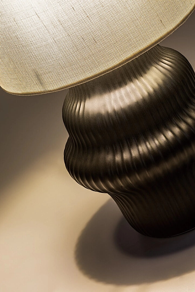 Lampada da tavolo Glimo nera ceramica E14 Rabalux