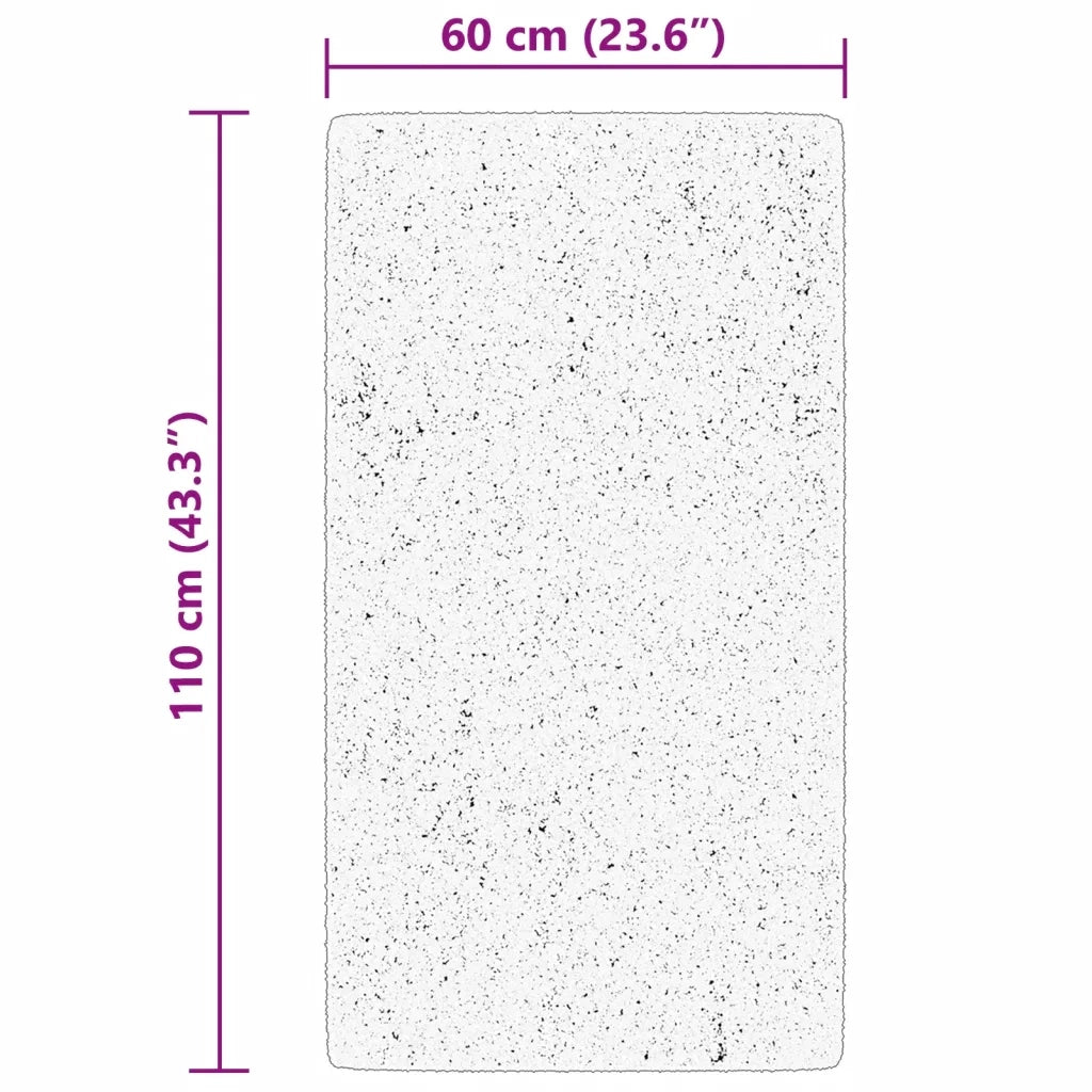 Tappeto a Pelo Corto HUARTE Morbido e Lavabile Beige 60x110 cm 375013