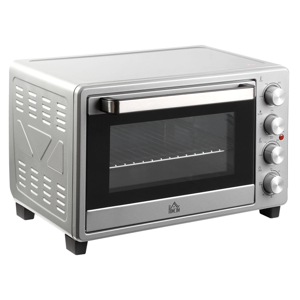 Mini Forno Elettrico 32 L 1600 W con 3 Modalità; Temperatura 100-230°C; Timer 60 Min e Teglia