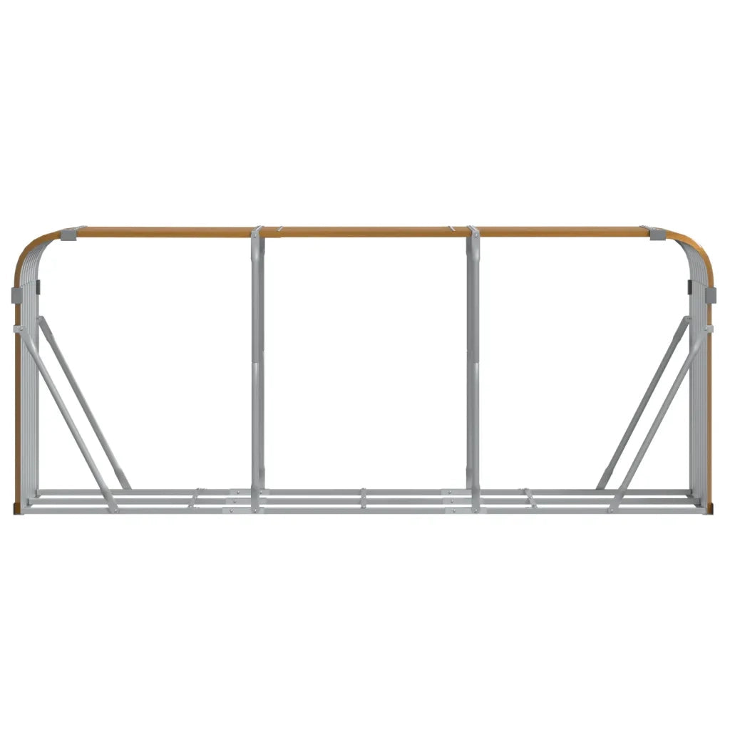 Portaceppi Effetto Legno 234x45x100 cm in Acciaio Zincato 364585