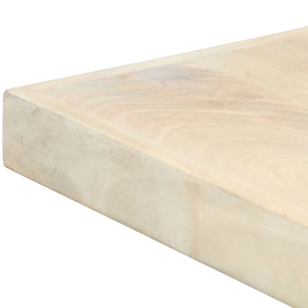 Tavolo da Pranzo 140x70x75 cm Legno Massello di Mango Sbiancato 247438