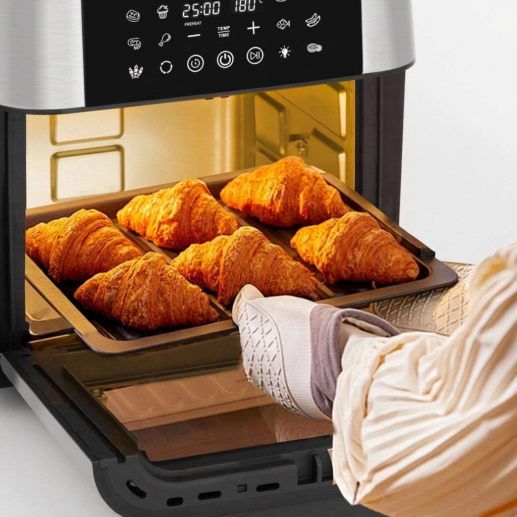 Friggitrice ad Aria XXL 12 L con 12 Funzioni; Touch Screen LED; Girarrosto e Circolazione Aria 360°