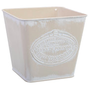 Cestino in metallo bianco 14,5x13x10,5