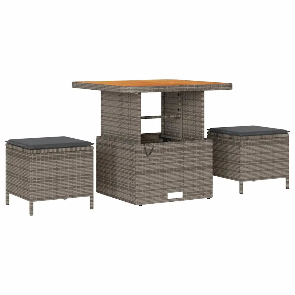 vidaXL Set Divano da Giardino con cuscino 8 pcs Grigio 80 x 80 x 71 cm