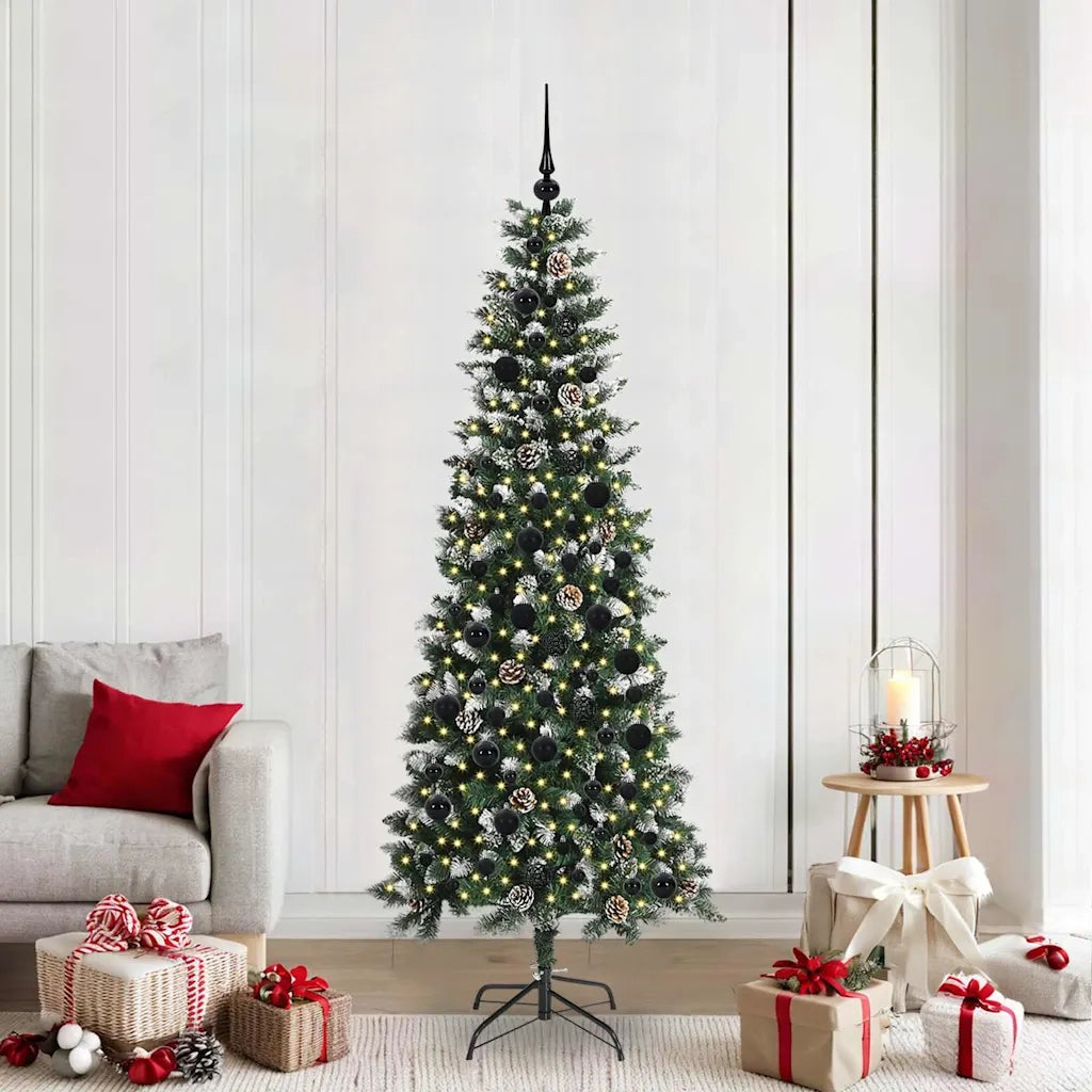 Albero di Natale | Decorazioni natalizie artificiale con 300 LED Verde 210 cm