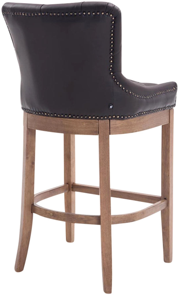 Sgabello Lakewood vera pelle antico-chiaro marrone
