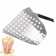 Spazzola per Popcorn in Acciaio Inossidabile - Design Ergonomico - Forato - Punta a Cono - Accessori Cucina - Dimensioni 192 x 190 x 120 mm - Spazzola