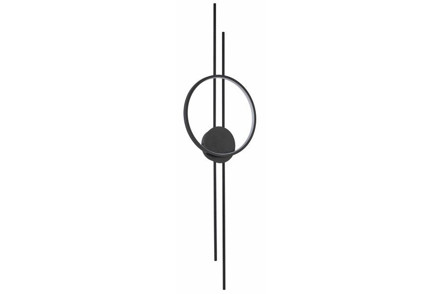 Applique Exton nera anello e due barre LED 15W Reality