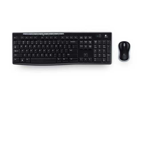 Logitech mk270 combo tastiera e mouse wireless per windows, 2,4 ghz wireless, mouse compatto, 8 tasti multimediali e di scelta rapida, durata della batteria 2 anni, per pc, laptop - 920-004512