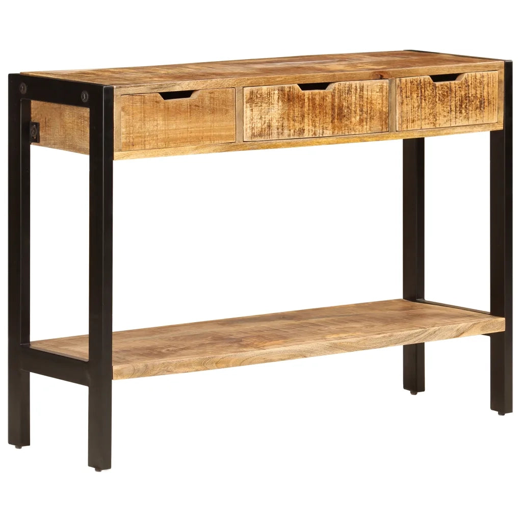 Credenza con 3 Cassetti 110x35x75 cm Legno Massello di Mango 247406