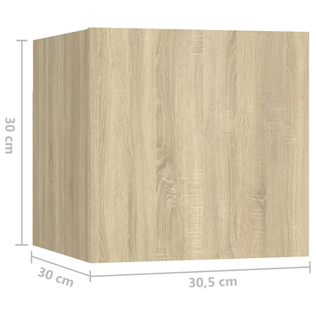 Set di Mobili Porta TV 6 pz-Set di 6 Credenza per TV Rovere Sonoma in Legno Multistrato 647811