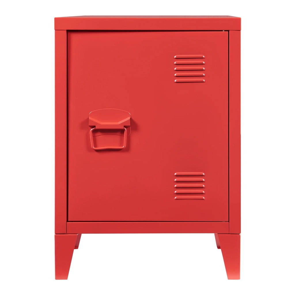 Comodino comodino cassettiera mobile contenitore 57 x 40 x 30 cm acciaio laminato rosso 03_0011016