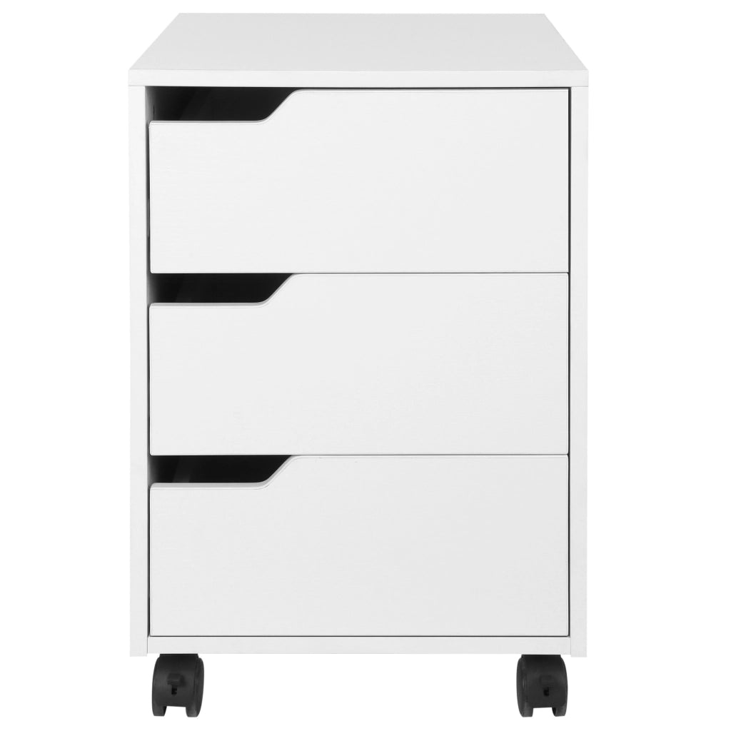 Cassettiera per Ufficio con Ruote ¨C zephmum ¨C Bianco 40x50x57,5 cm