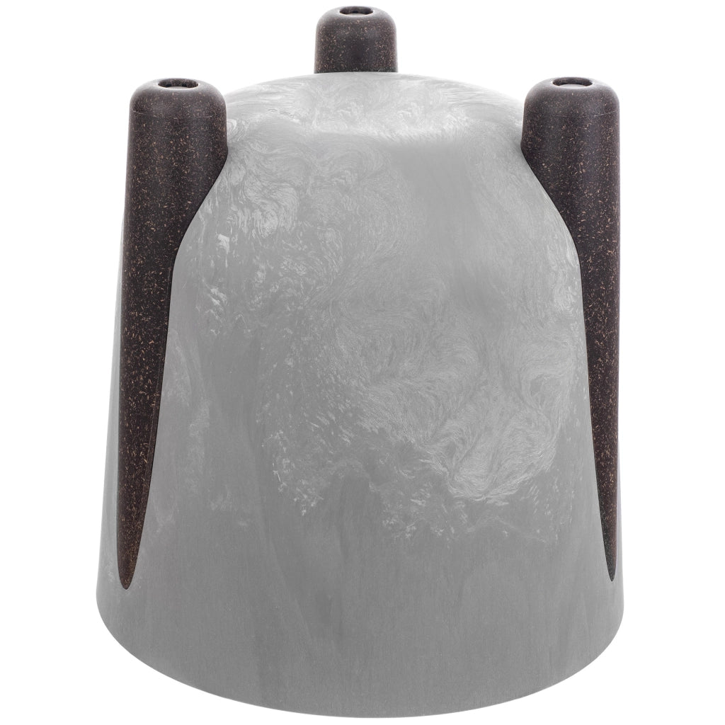 Vaso da fiori KADAX, coprivaso, fiori su gambe, con inserto, supporto per fiori, grigio, 18 cm