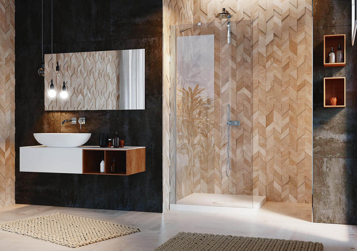 Parete Doccia Walk-In 66 cm in Cristallo Trasparente 6mm H190 Fosterberg Herning