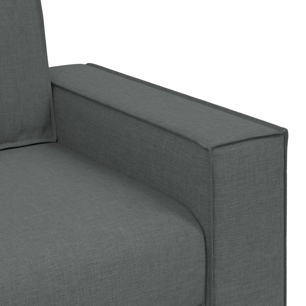 vidaXL Divano a 2 posti Grigio scuro 140 cm in tessuto