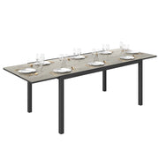 Tavolo da pranzo allungabile per esterni ¨C Zephmum ¨C Grigio, metallo, 160/240 cm
