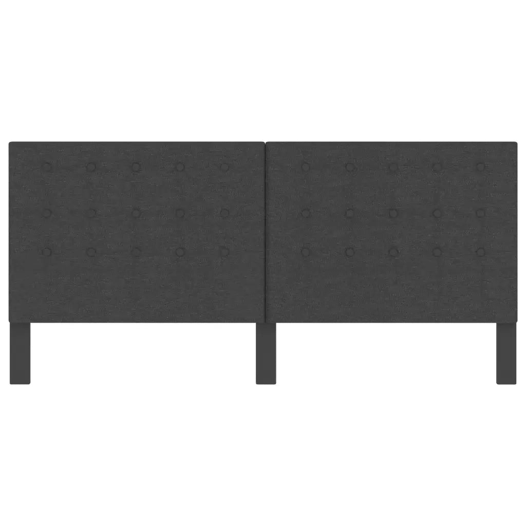 Testiera Letto Trapuntata Grigio Scuro in Tessuto 200x200 cm