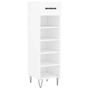 Scarpiera | Mobile per scarpe Bianca 30x35x105 cm in Legno Multistrato