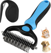 Kit di pettinatura e smussatura per cani e gatti, Pettingatore, Spazzola per pelo sottile, Spazzola per pelo sottile, Kam per pelo sottile, Rimuove pelo sottile e nodi