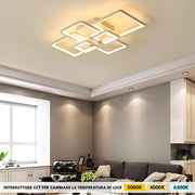 Plafoniera moderna LED 70W CCT DA 3000K A 6500K 6 quadrati luce soffitto camera letto soggiorno salotto 230V