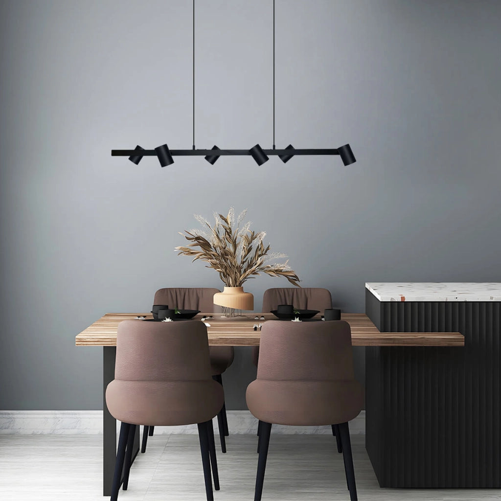 Lampada a sospensione Snow 6xGU10 nera Light Prestige