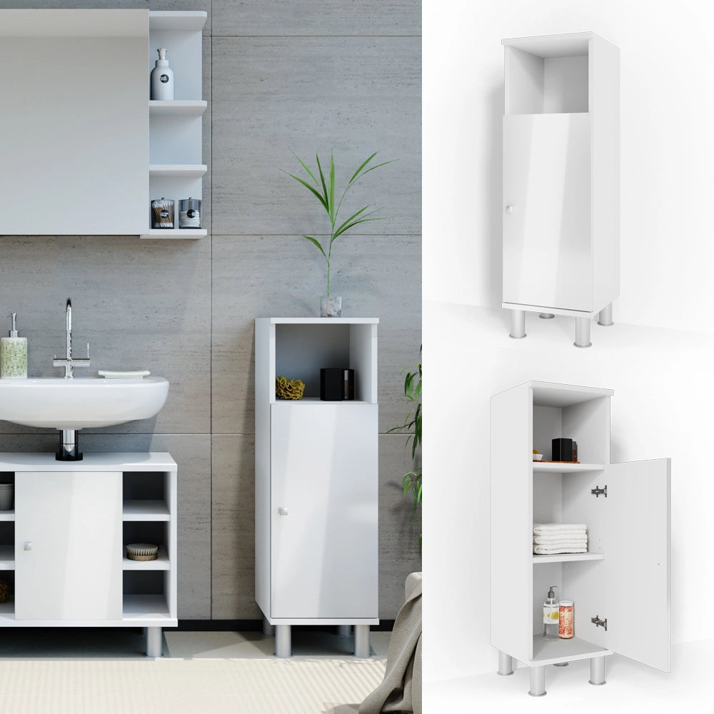 Mobiletto bagno Fynn Bianco lucido 30 x 95 cm Vicco