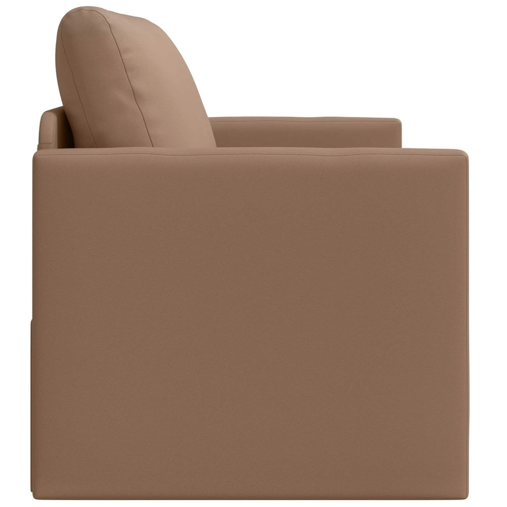 Divano letto | Sof¨¤ letto | Letto singolo Cappuccino 124 x 71 x 78 cm Pelle Artificiale