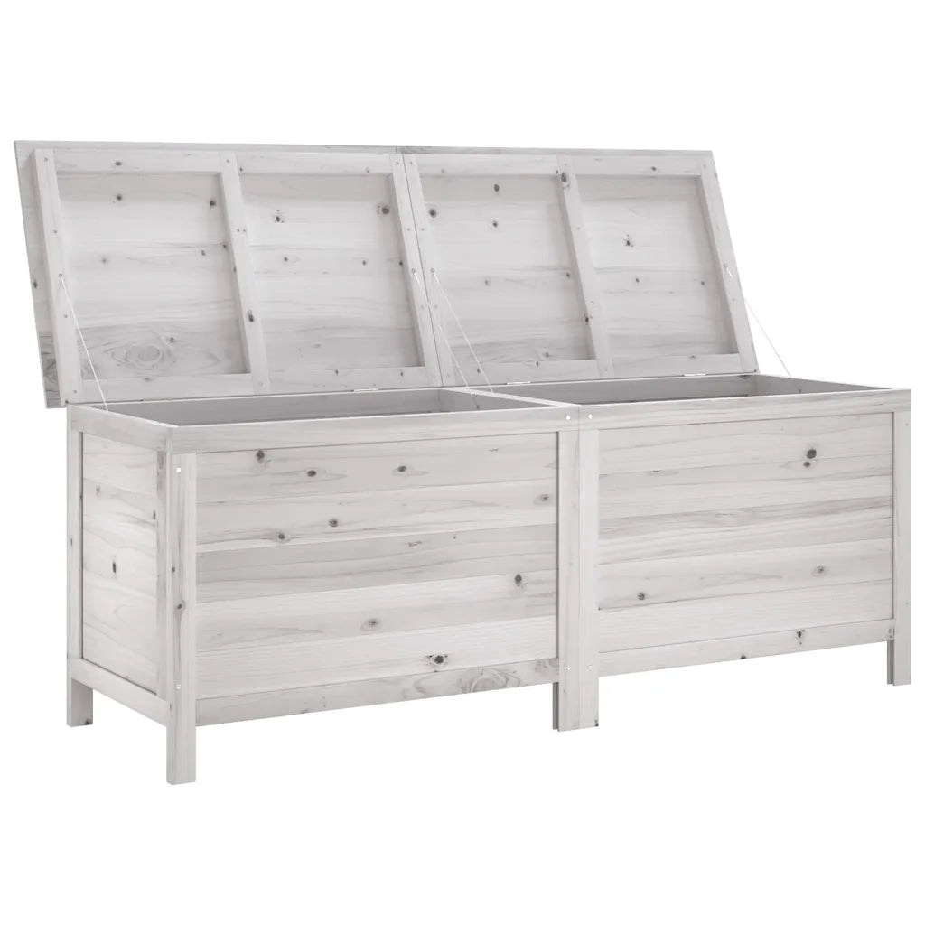 Contenitore Giardino Bianco 150x50x56,5 cm Legno Massello Abetecod mxl 81954