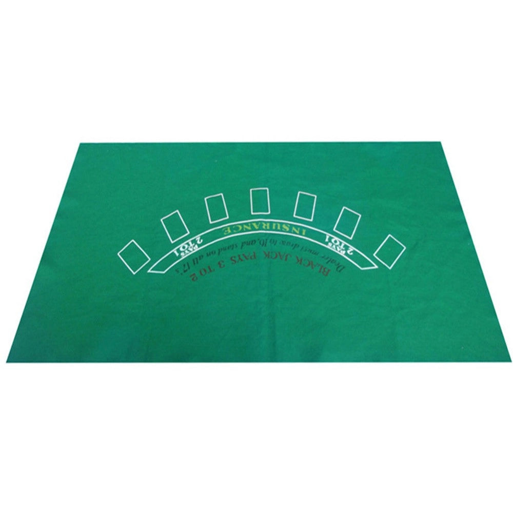 Trade Shop - Tappeto In Tessuto Verde Da Tavolo Gioco Per Blackjack E Texas Poker Doubleface -