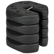 Set 4 Pesi Zavorra Circolari per Gazebo Tendone con Picchetti Rinforzo e Corda Trasporto HDPE ¨C Xylo