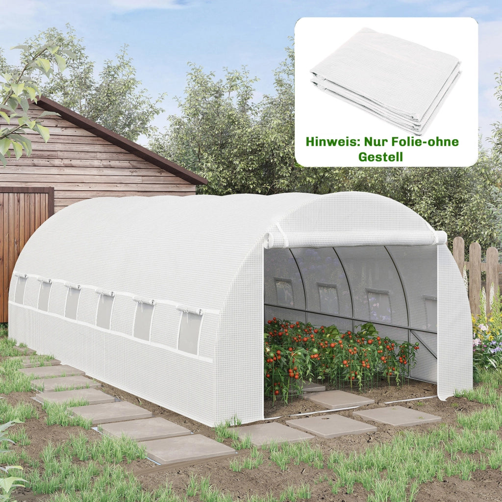 Telo per serra 6x3x2 m ¨C zephmum ¨C verde, 12 finestre, porta