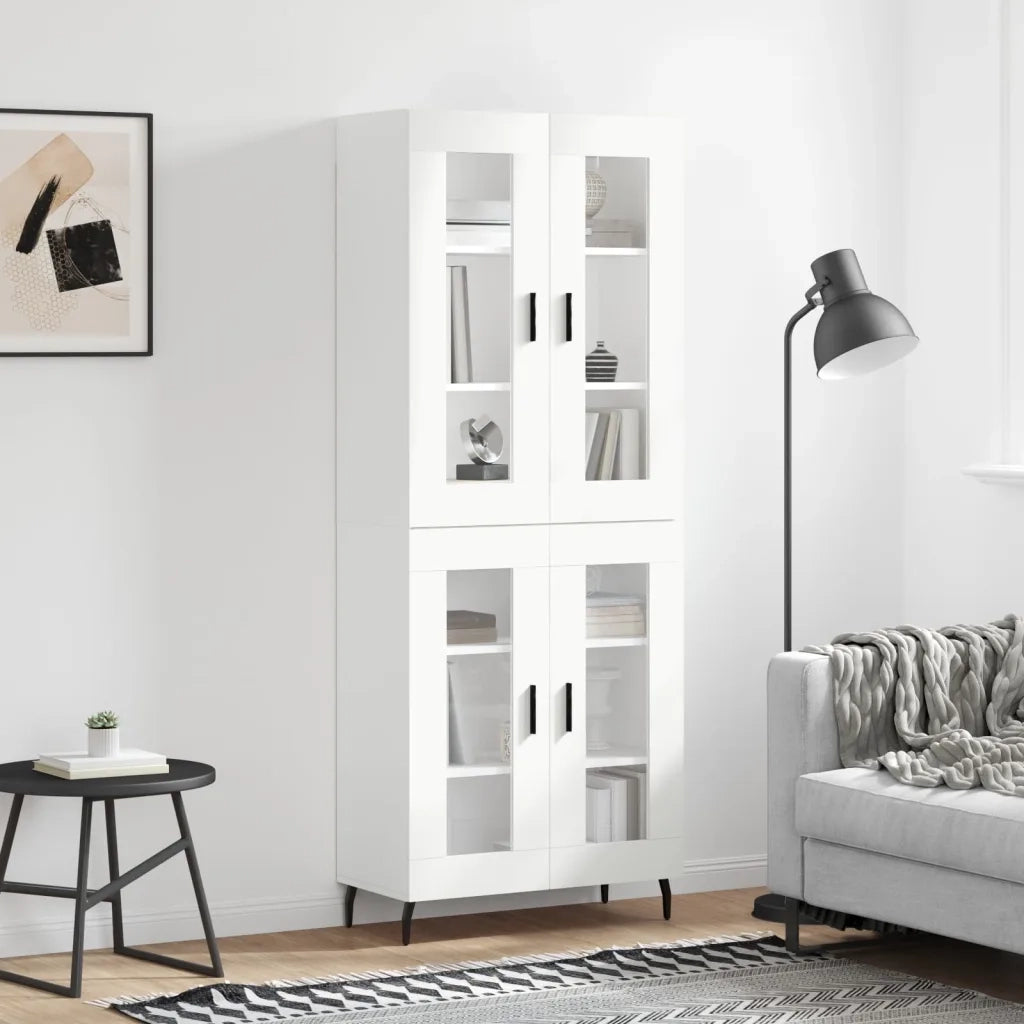 Credenza Bianca 69,5x34x180 cm in Legno Multistrato 3198289