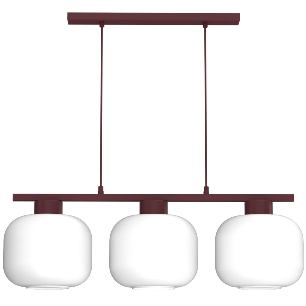 Lampada sospesa Galante 3 luci bordo bianco E27