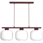 Lampada sospesa Galante 3 luci bordo bianco E27