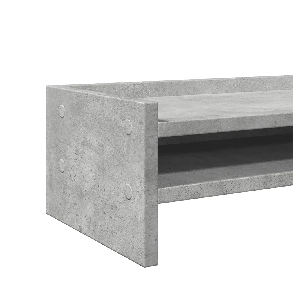 Supporto Monitor Grigio Cemento 42x24x16 cm Legno Multistrato 854718