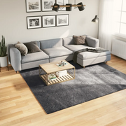 Tappeto Pelo Corto HUARTE Morbido Lavabile Antracite 240x240 cm 375006