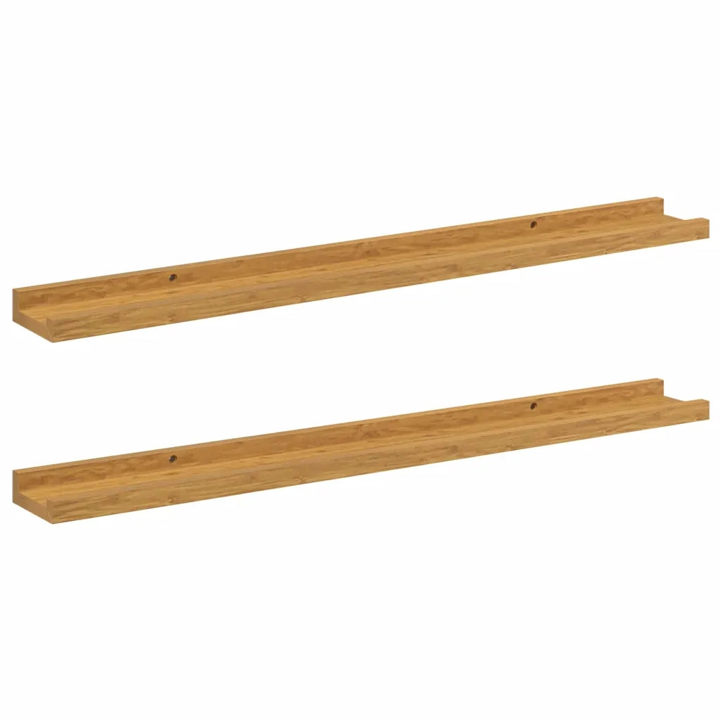 Scaffale da parete 2 pcs Beige 80 x 9 x 3 cm Legno multistrato 42020033