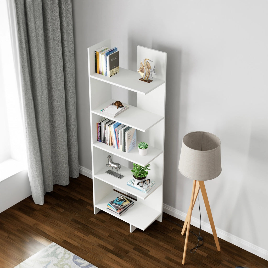 Libreria Vireftere a 5 Ripiani 176 x 62 x 29 cm - Bianco [en.casa]