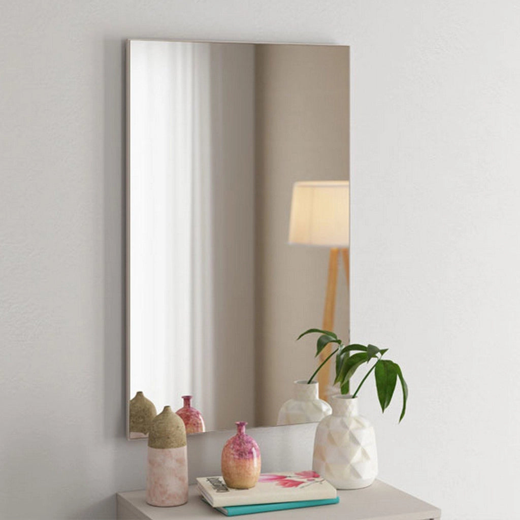 Cogne, Specchio kit Fissaggio a Muro Incluso, 51x83h cm Beige