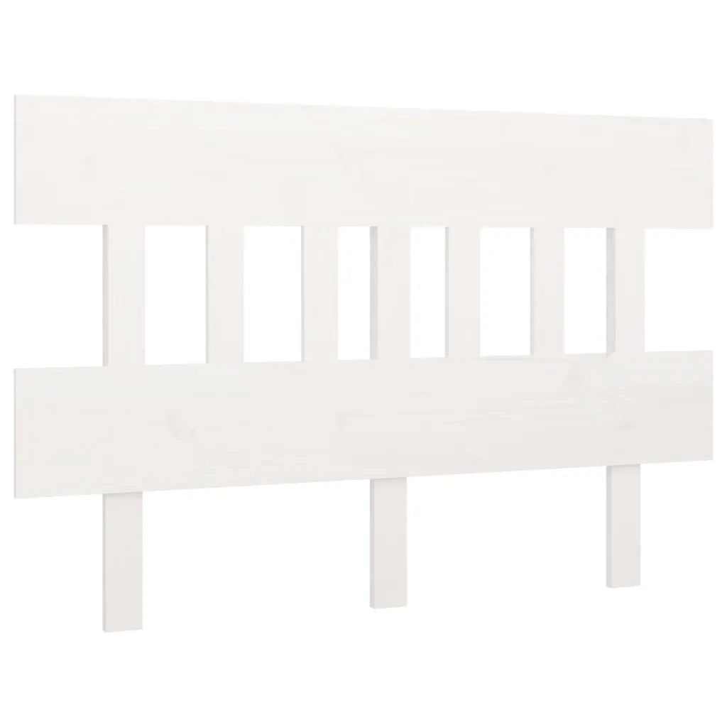 Testiera per Letto Bianca 163,5x3x81 cm Legno Massello di Pino 819131