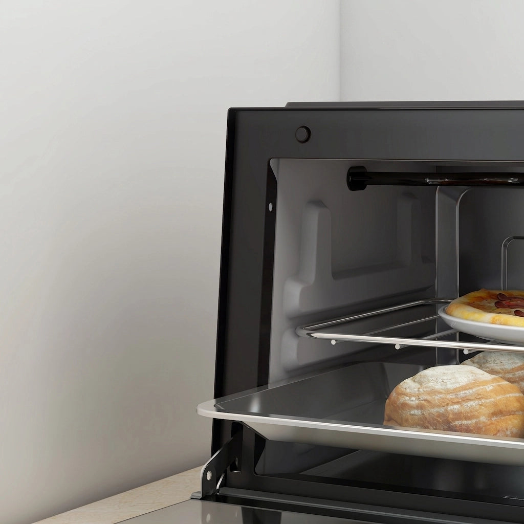Mini Forno Elettrico 9 L 750 W Nero con Temperatura 100-230°C; Timer 60 Min; Teglia e Griglia