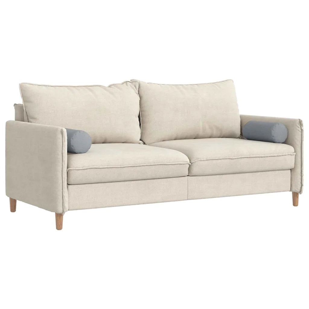 Cuscini a rullo 2 pcs Grigio chiaro Ø 15 x 40 cm Tessuto 42014268